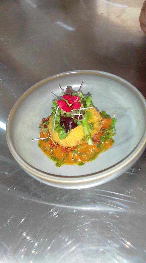 Mozzarella in carrozza con tomates cherry
